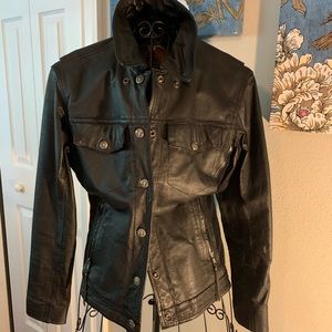 Vintage Harley Davidson leather jacket .